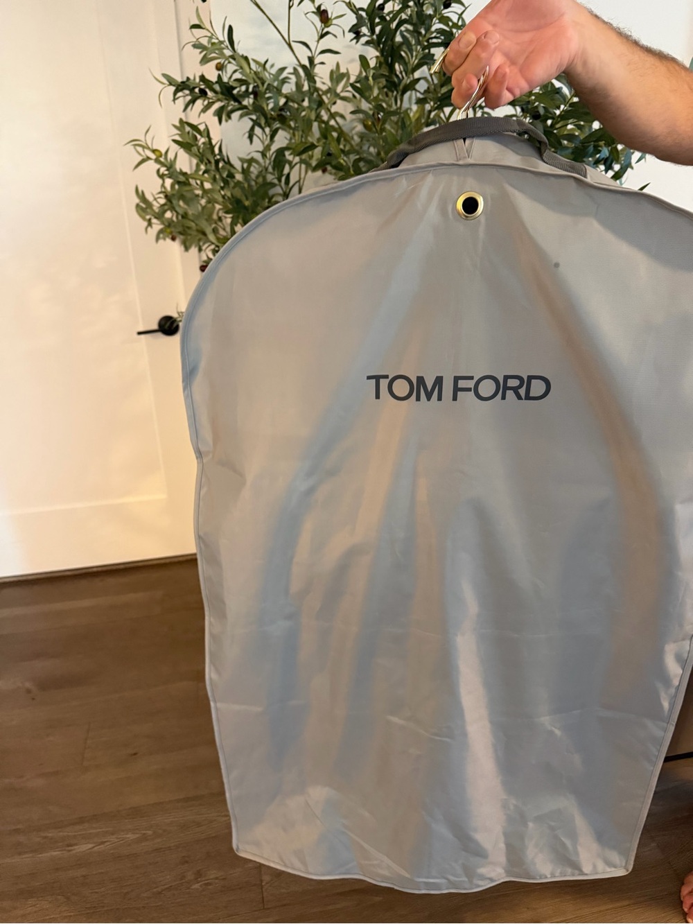 Tom Ford Light Gray Garment Bag